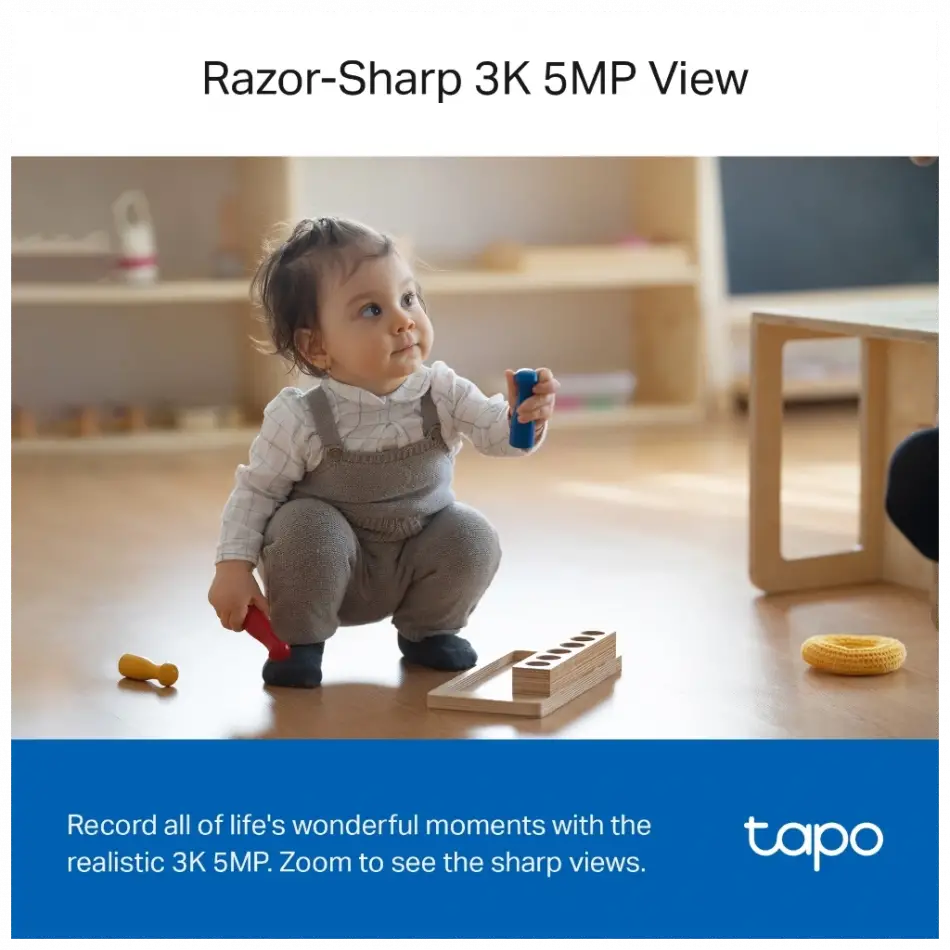 Tp-lınk Tapo Tc74 (c230), 3k, 5,0mpix, İç Mekan, Wifi, 12mt. Gece Görüşü, 360 Dönüş, İki Yönlü Ses Güvenlik Yapay Zeka Destekli Kamera
