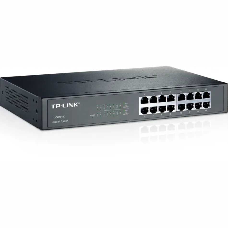 Tp-lınk Tl-sg1016d, 16 Port, Gigabit, Yönetilemez, Metal Kasa, Rackmount Switch
