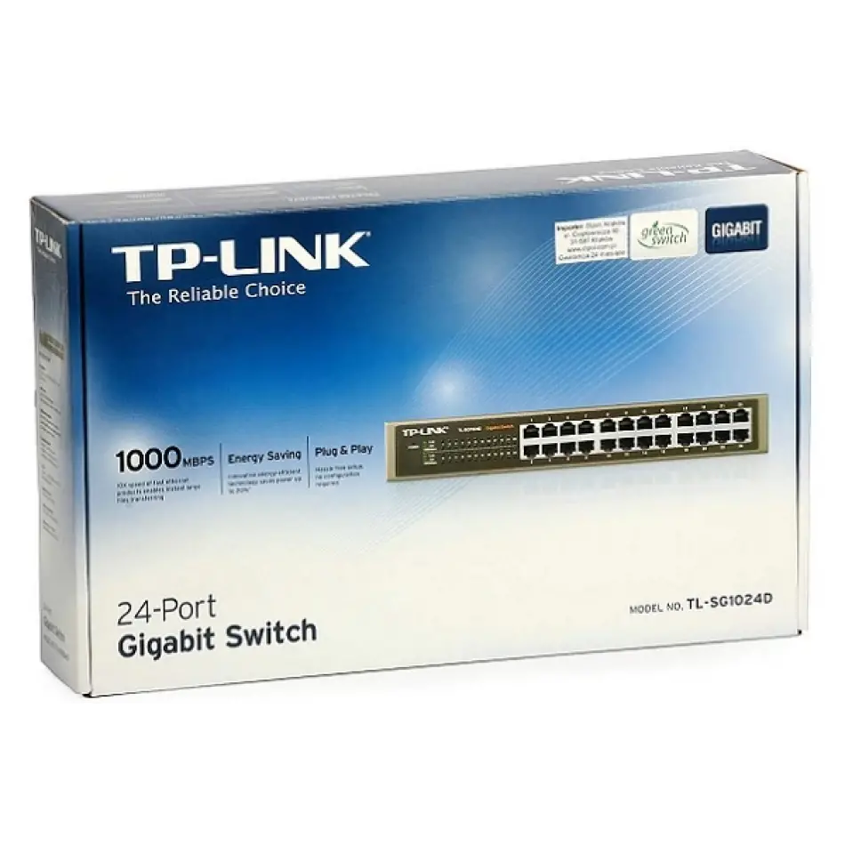 Tp-lınk Tl-sg1024d 24 Port Gıgabıt Metal Kasa Rackmount Swıtch
