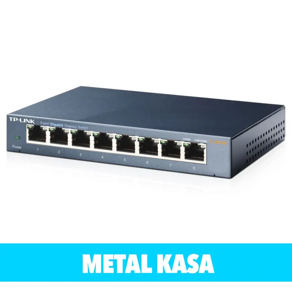 Tp-lınk Tl-sg108, 8 Port, Gigabit, Yönetilemez, Metal Kasa, Masaüstü Switch