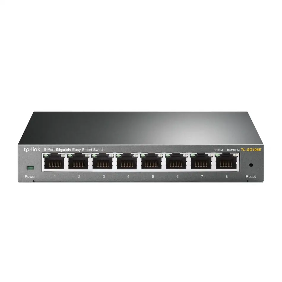 Tp-lınk Tl-sg108e, 8 Port, Gigabit, Easy Smart, Yönetilebilir, Metal Kasa, Masaüstü Switch