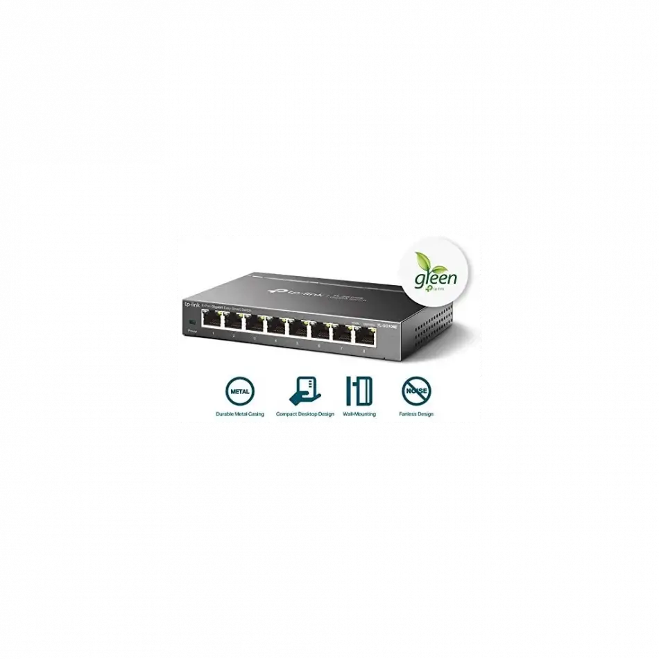 Tp-lınk Tl-sg108e, 8 Port, Gigabit, Easy Smart, Yönetilebilir, Metal Kasa, Masaüstü Switch