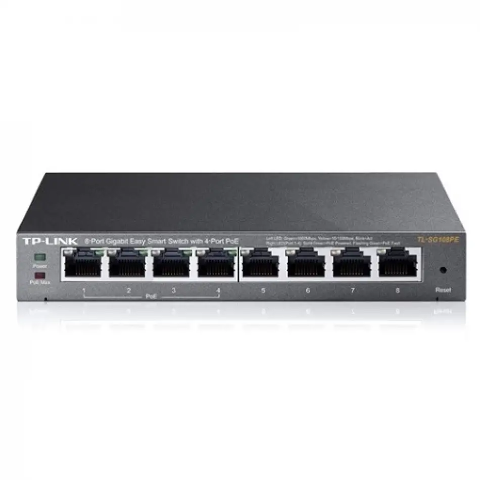 Tp-lınk Tl-sg108pe 8port 10/100/1000 Yönetilebilir Poe Swıtch