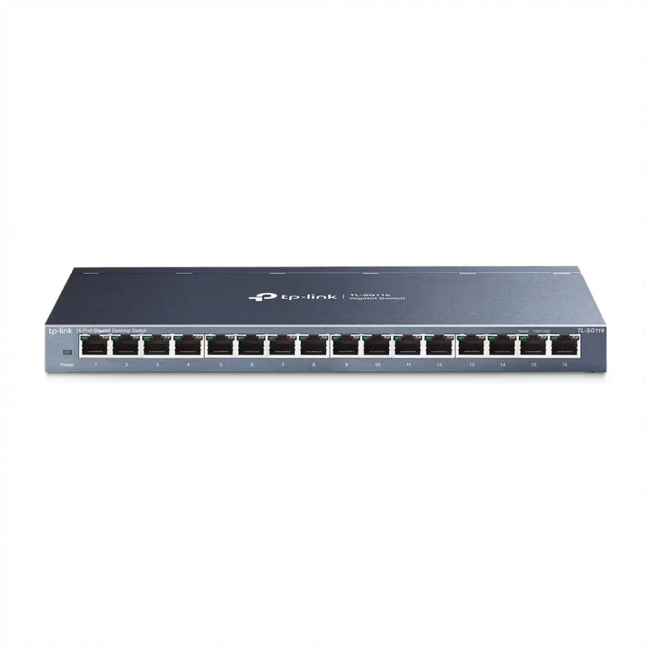 Tp-lınk Tl-sg116(un) V2, 16 Port, Gigabit, Metal Kasa, Masaüstü Switch