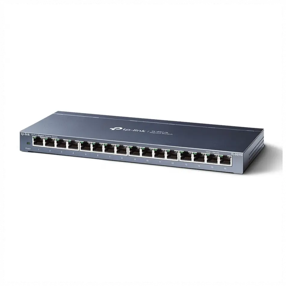 Tp-lınk Tl-sg116(un) V2, 16 Port, Gigabit, Metal Kasa, Masaüstü Switch