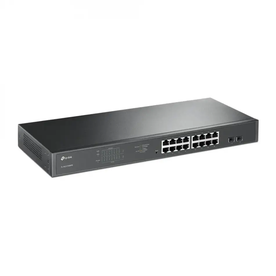 Tp-lınk Tl-sg1218mpe 16 Port Gıgabıt + 2xgıgabıt Sfp Uplınk Yönetilebilir 192w Poe Rackmount Swıtch