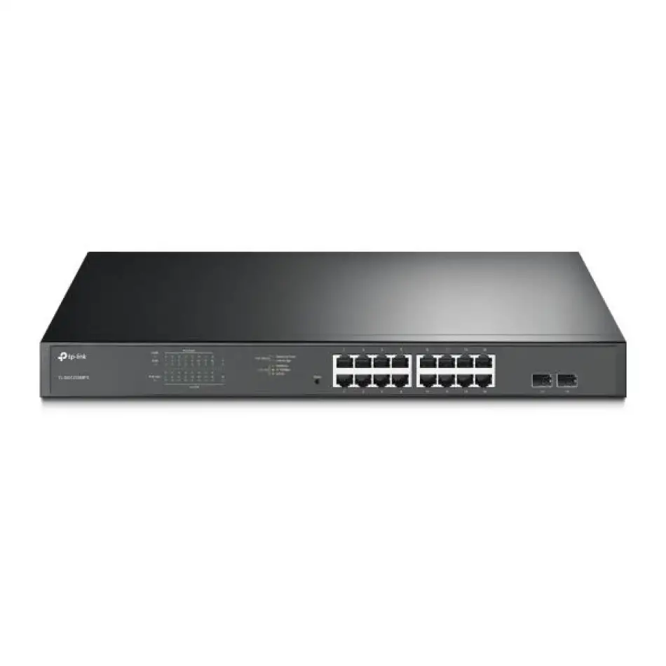 Tp-lınk Tl-sg1218mpe 16 Port Gıgabıt + 2xgıgabıt Sfp Uplınk Yönetilebilir 192w Poe Rackmount Swıtch