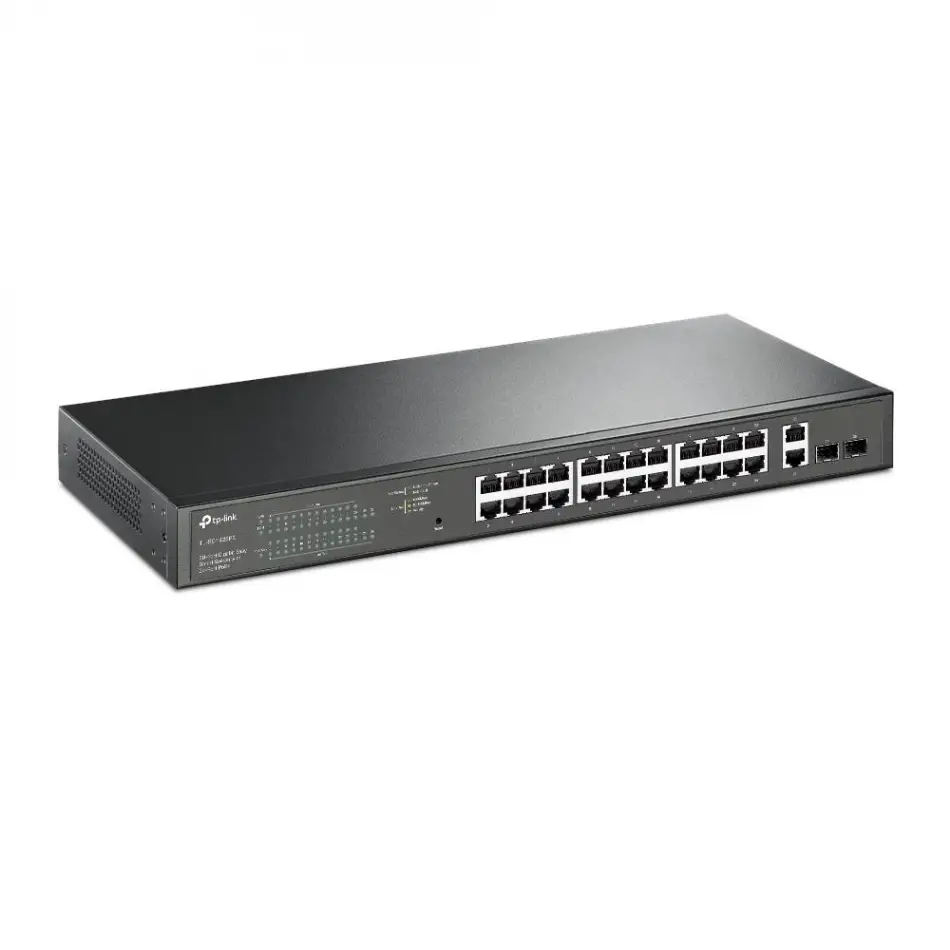 Tp-lınk Tl-sg1428pe 24 Port Gıgabıt + 2xgıgabıt Rj45/sfp Uplınk Yönetilebilir 250w Poe Rackmount Swıtch