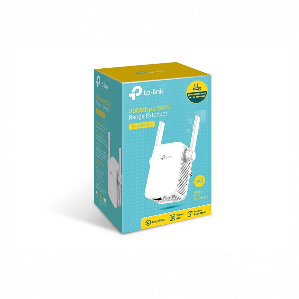 Tp-lınk Tl-wa855re, 300mbps, 2,4ghz, Wps Butonu, 1port Megabit Lan, Menzil Genişletici