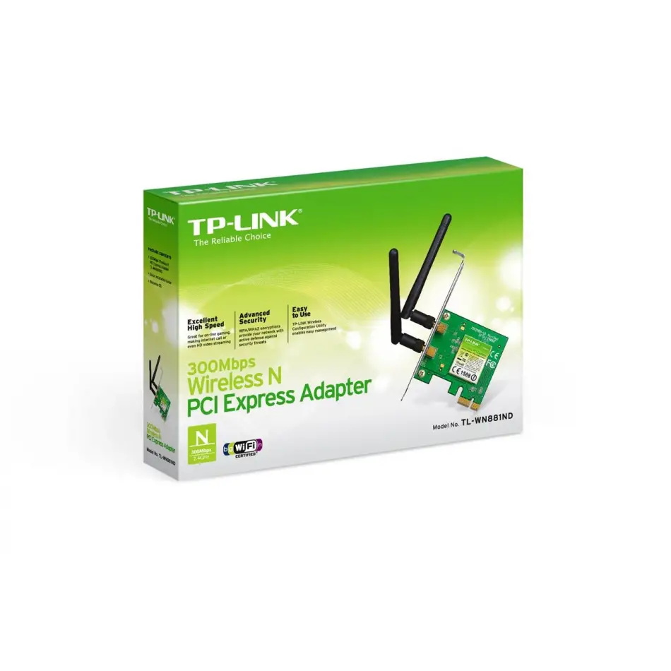 Tp-lınk Tl-wn881nd 300mbps 2 Anten Kablosuz N Pcı Express Wıfı Adaptor