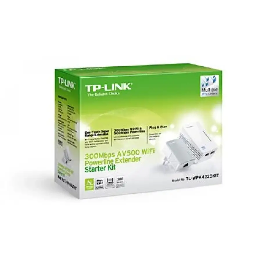 Tp-lınk Tl-wpa4220 Kıt 300mbps Av600 Prız Tipi Powerlıne Genısletıcı