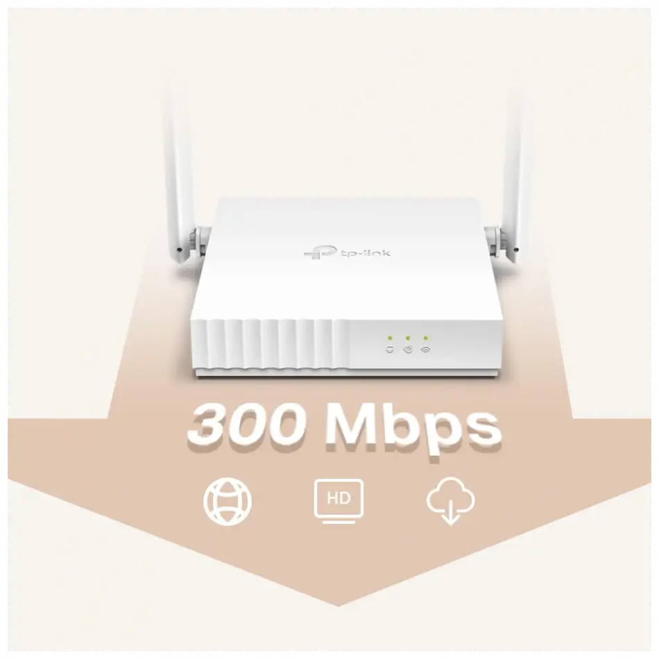 Tp-lınk Tl-wr820n, 3port, 300mbps, 2.4ghz Wifi, Masaüstü, Megabit, Router, Access Point, Range Extender
