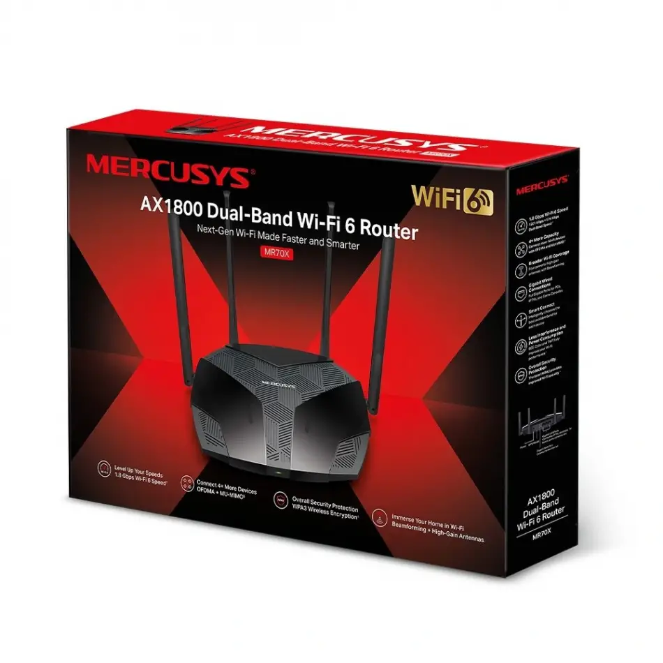 Tp Mercusys Mr70x Ax1800 D.b Wi-fi  Router