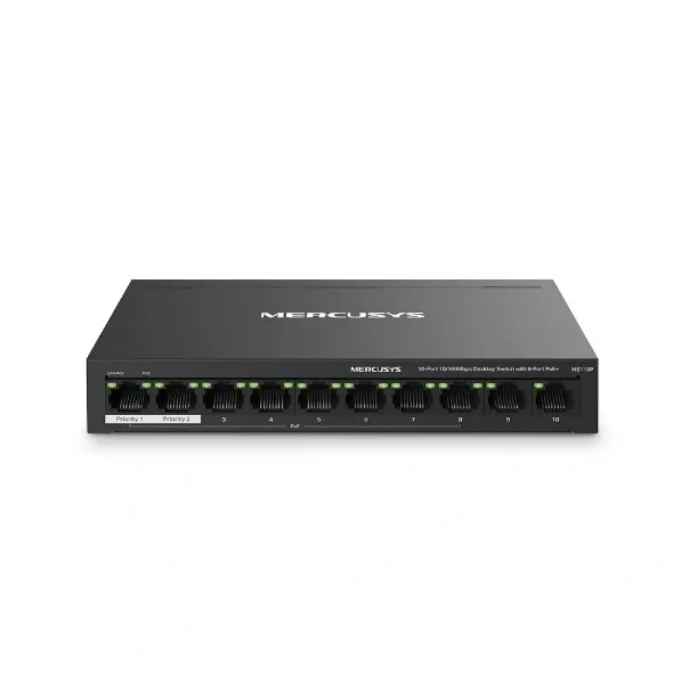Tp Mercusys Ms110p 10lu 8i Poe Switch