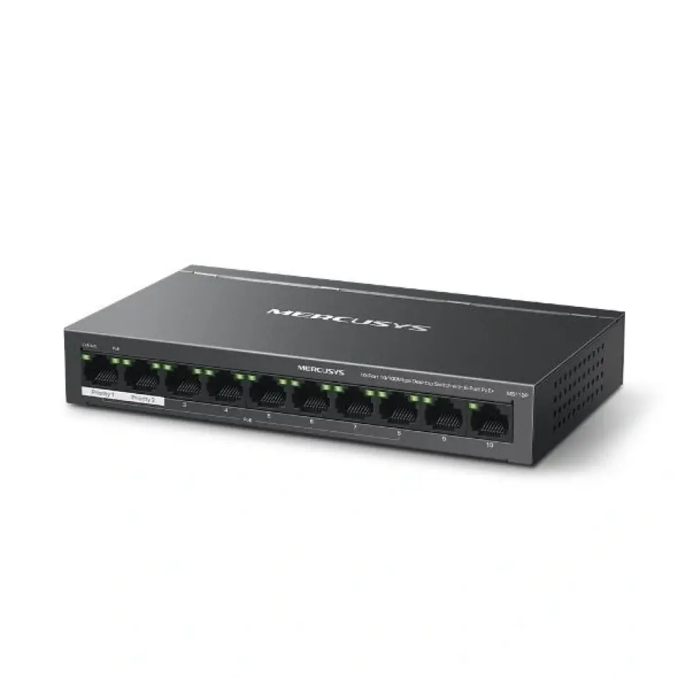 Tp Mercusys Ms110p 10lu 8i Poe Switch