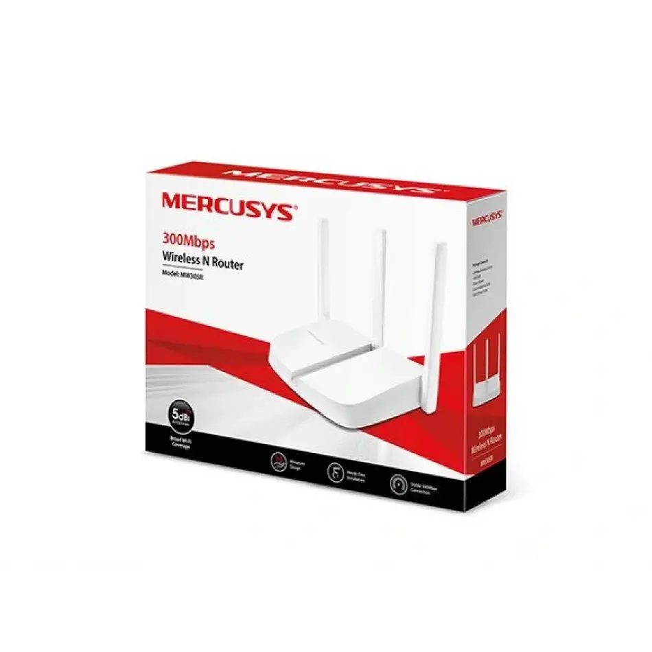 Tp Mercusys Mw305r N Router ,300mbps,3 Harici Ante