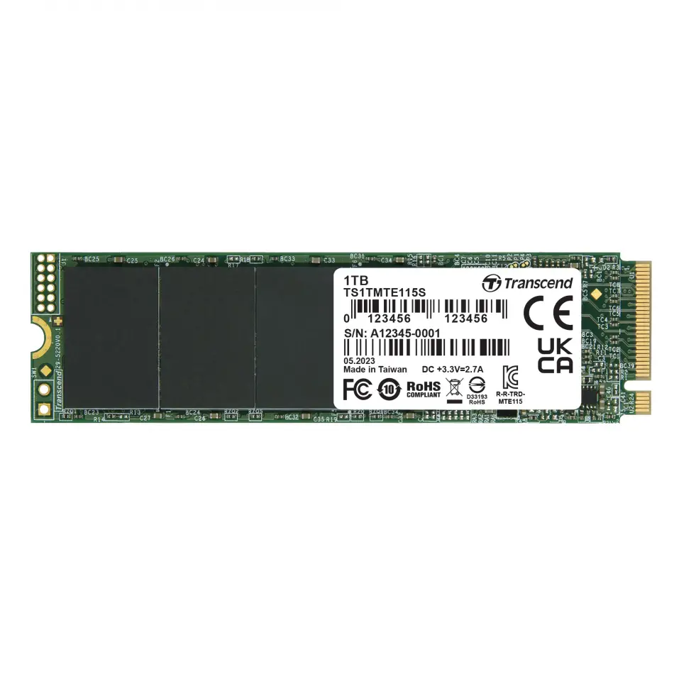 Transcend 115s 1tb 3200/2000mb/s Nvme M.2 Ssd Disk (ts1tmte115s)