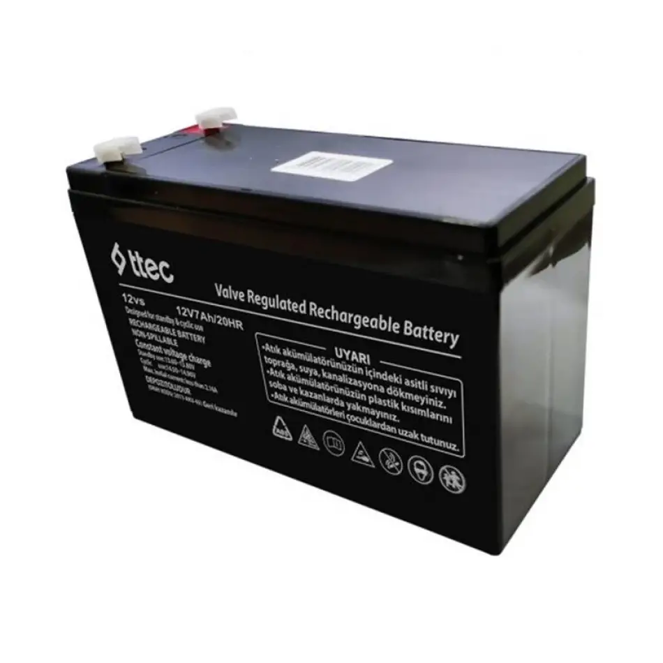 Ttec 12v 7ah Bakımsız Kuru Tip Akü
