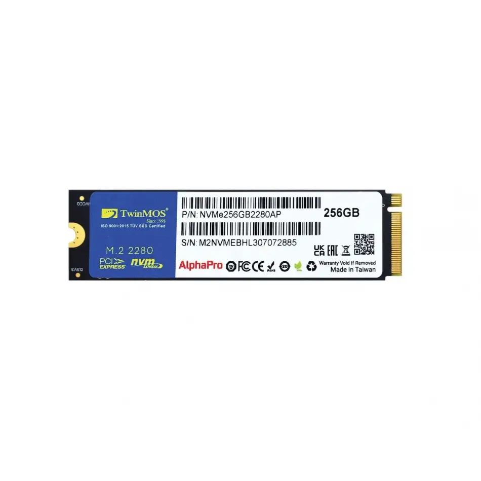 Twinmos 256gb M.2 Nvme Ssd 3600mb-3250mb/s Gen3