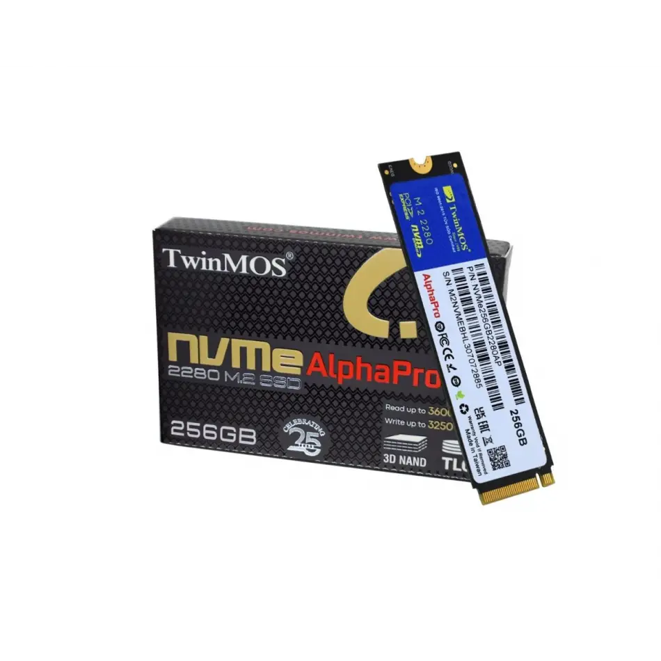 Twinmos 256gb M.2 Nvme Ssd 3600mb-3250mb/s Gen3