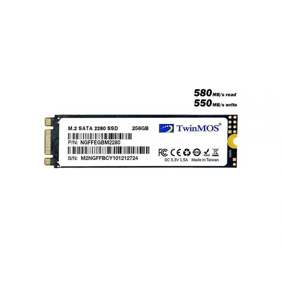 Twinmos 256gb M.2 Sata Ssd 580-550mb Ngffegbm2280
