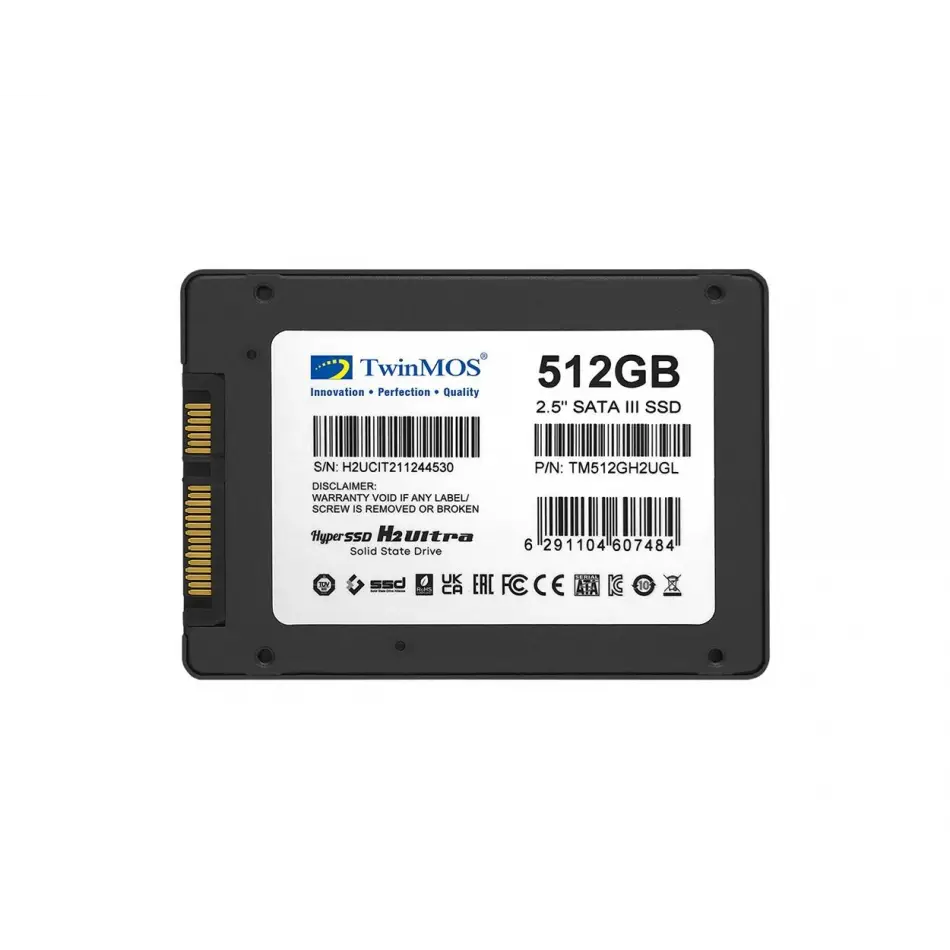Twinmos 512gb 2,5 Sata3 Ssd 580mb-550mb/s Grey