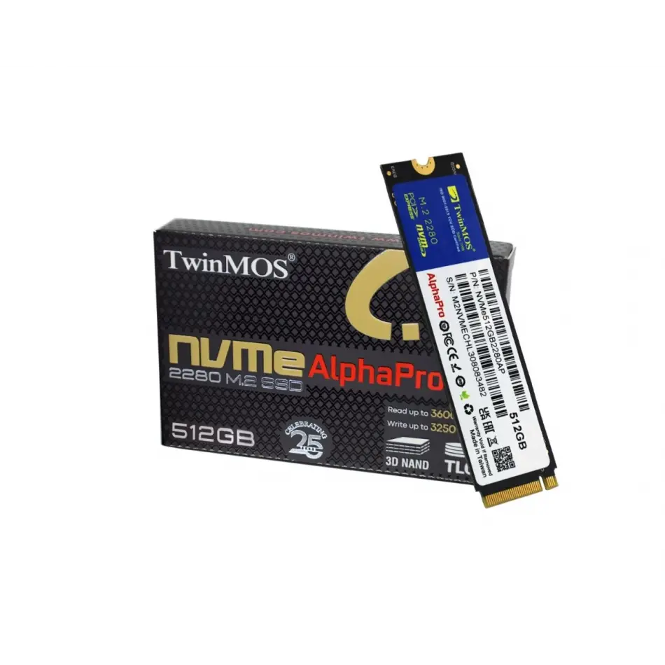 Twinmos 512gb M.2 Pcıe Gen3 Nvme Ssd 3600-3250mb