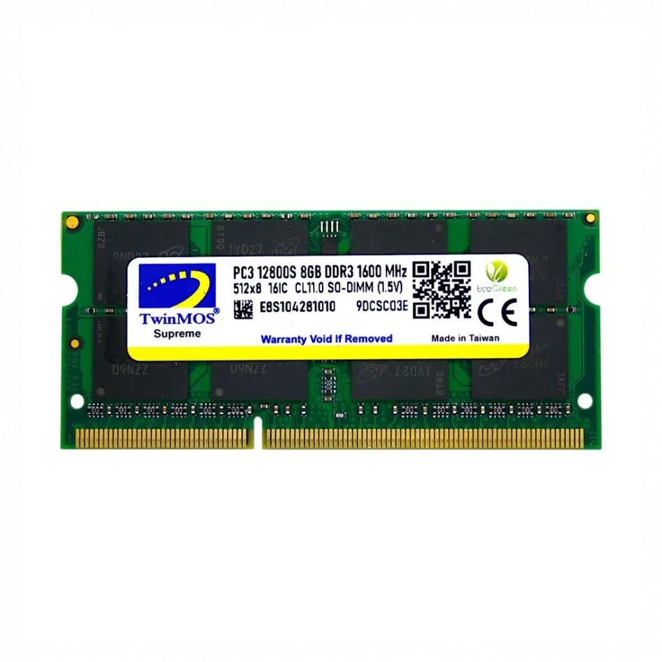Twinmos Mdd38gb1600n, 8gb, Ddr3, 1600mhz, 1.5v Notebook Ram