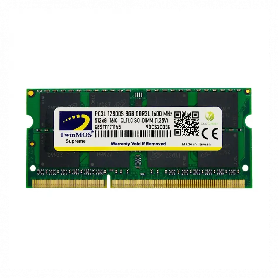 Twinmos Mdd3l8gb1600n, 8gb, Ddr3, 1600mhz, 1.35v Notebook Ram