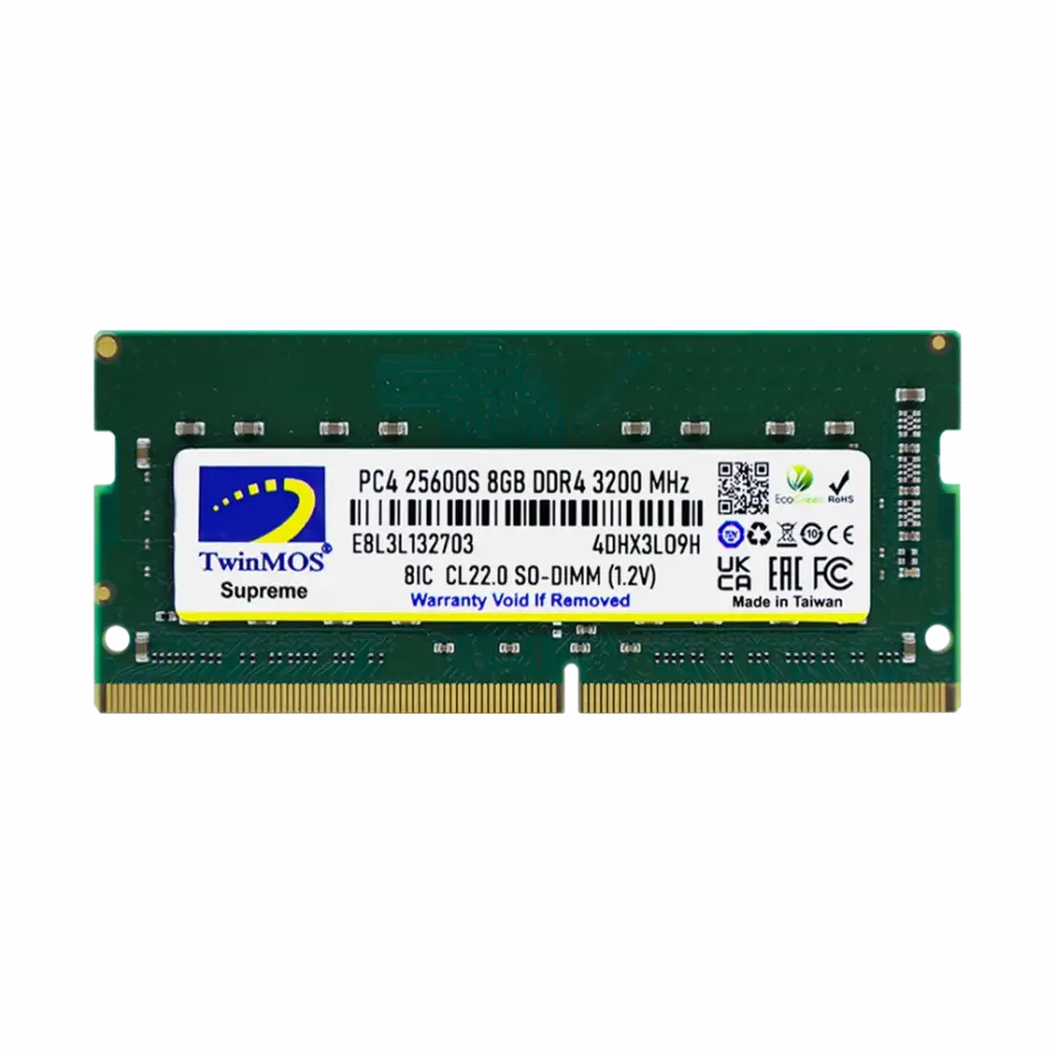 Twinmos Mdd48gb3200n, 8gb, Ddr4, 3200mhz, 1.2v Notebook Ram