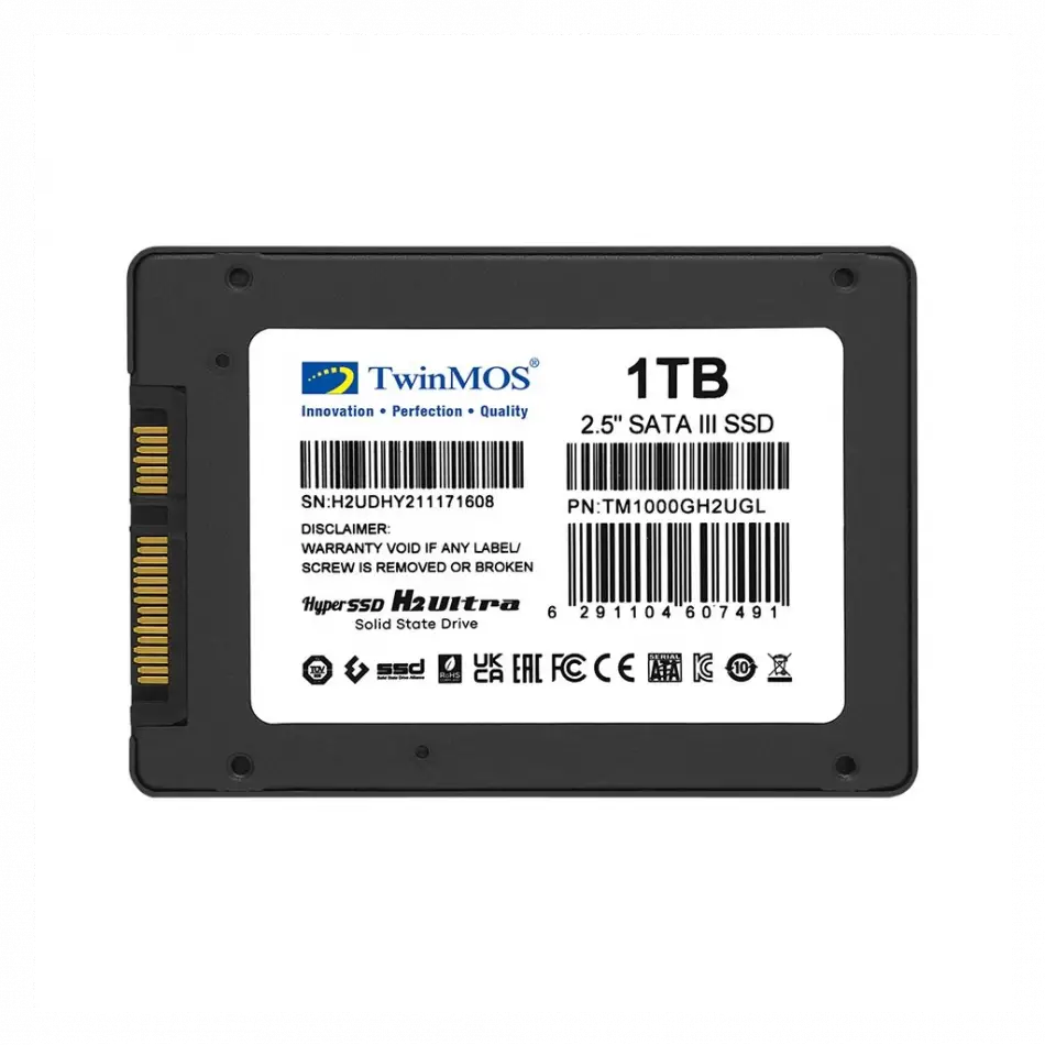 Twinmos Tm1000gh2ugl, 1tb, 2.5 Sata3, Ssd, 580-550mb/s, 3dnand, Grey