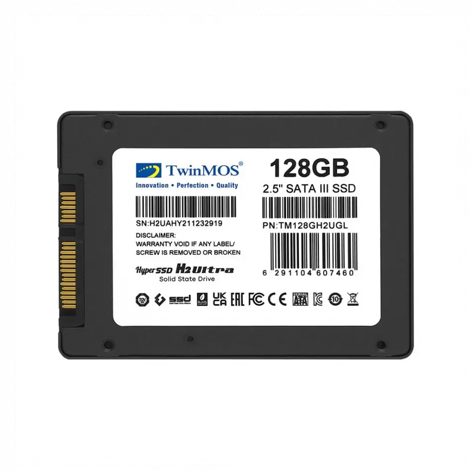 Twinmos Tm128gh2ugl, 128gb, 2.5 Sata3, Ssd, 580-550mb/s, 3dnand, Grey