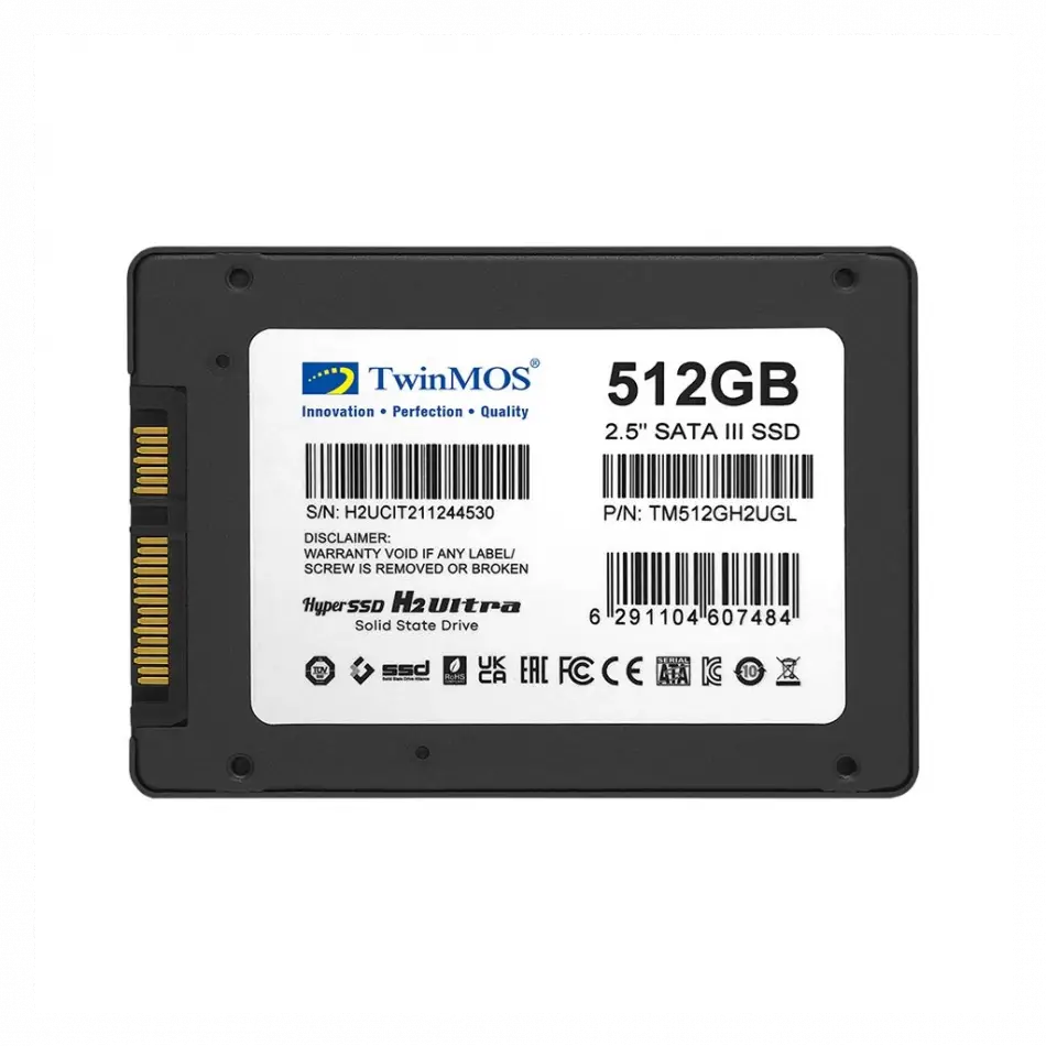 Twinmos Tm512gh2ugl, 512gb, 2.5 Sata3, Ssd, 580-550mb/s, 3dnand, Grey