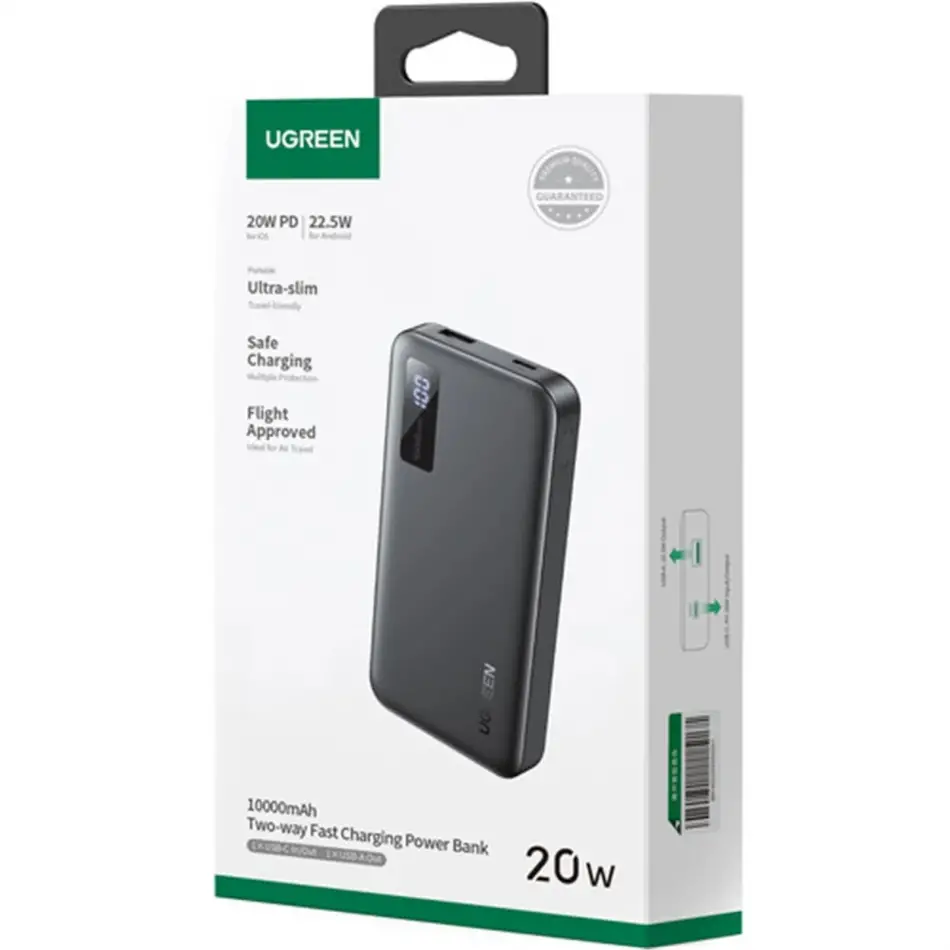 Ugreen 10.000 Powerbank Pd 3.0 2xusb-a 1xusb-c