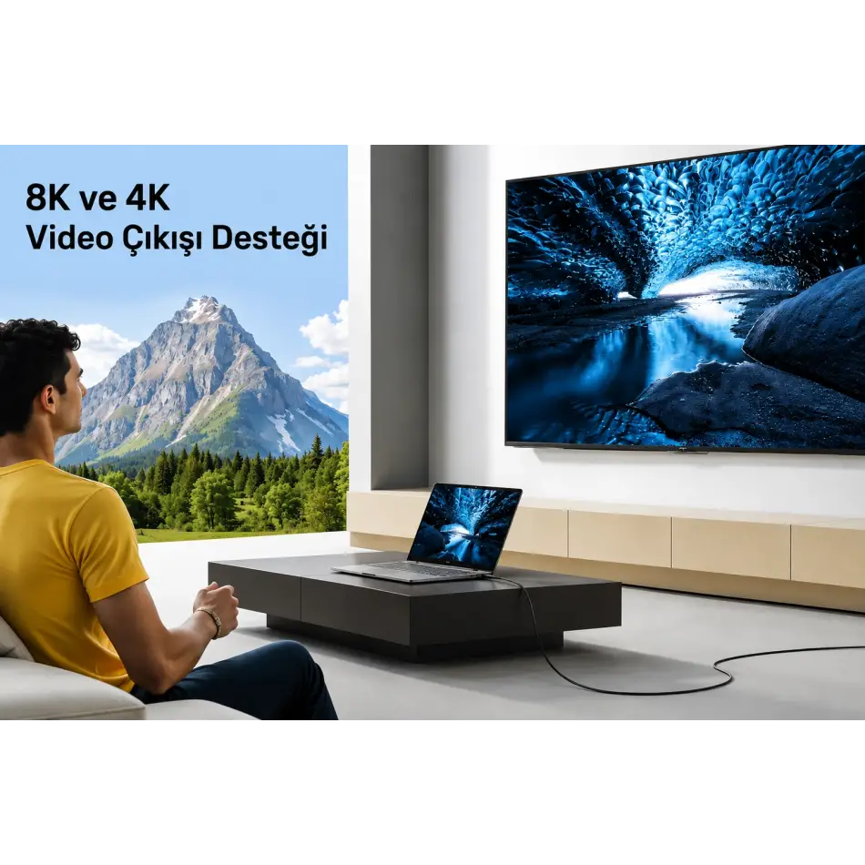 UNITEK 240W USB4 TYPE-C KABLO (C14100ABK01-2M)