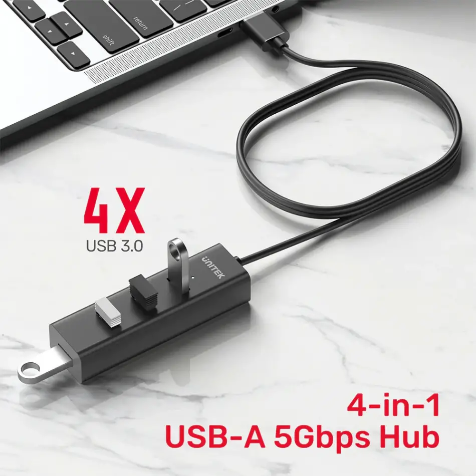 UNITEK 4-IN-1 USB-A 5GBPS HUB (Y-3089V01)