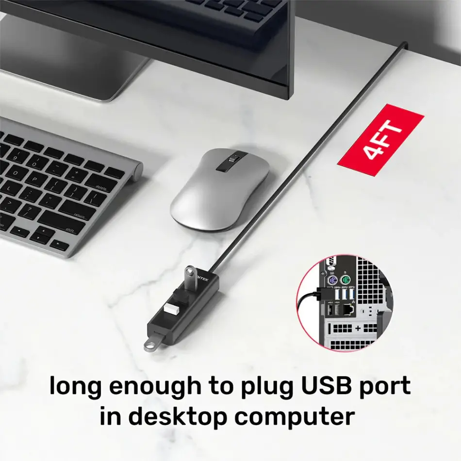 UNITEK 4-IN-1 USB-A 5GBPS HUB (Y-3089V01)