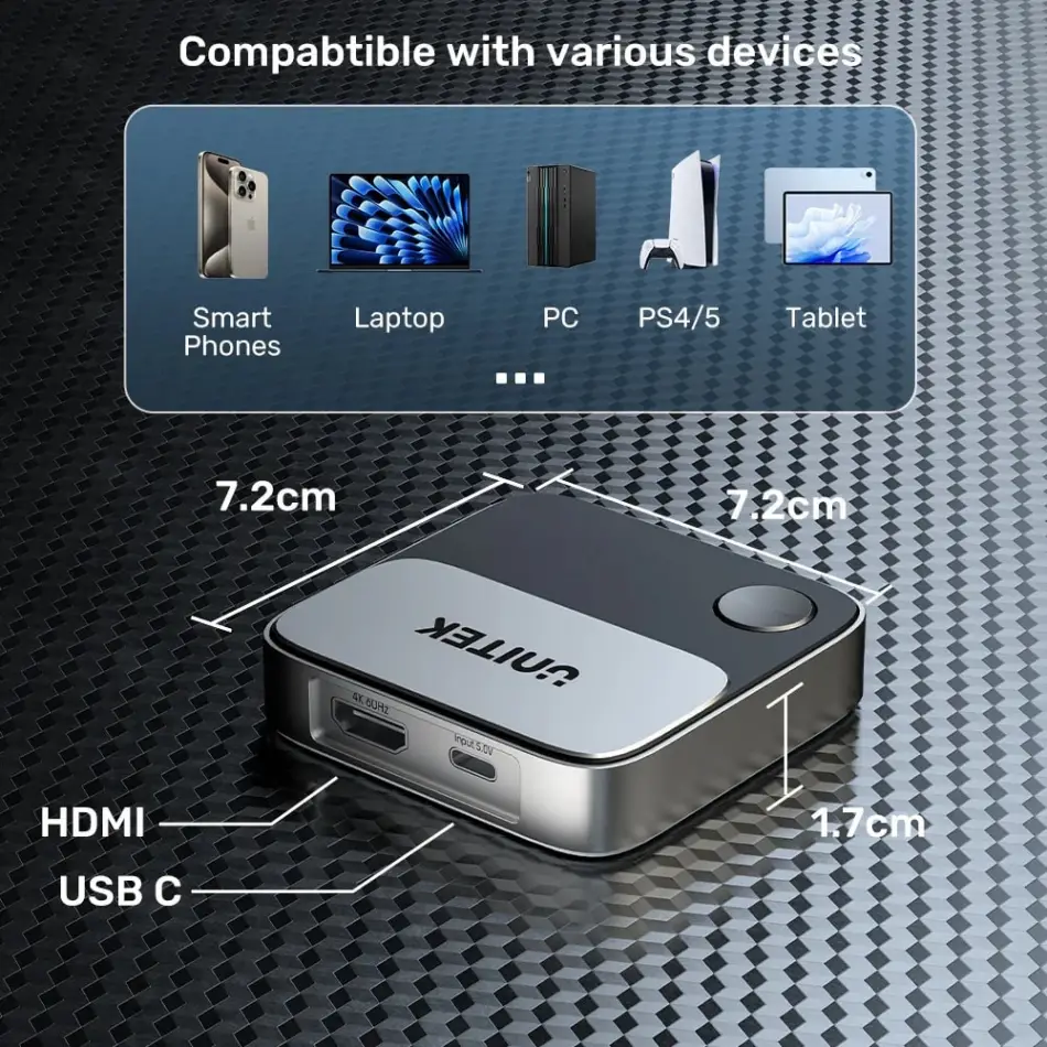UNITEK 4K KABLOSUZ GÖRÜNTÜ AKTARICI (V1162B01)