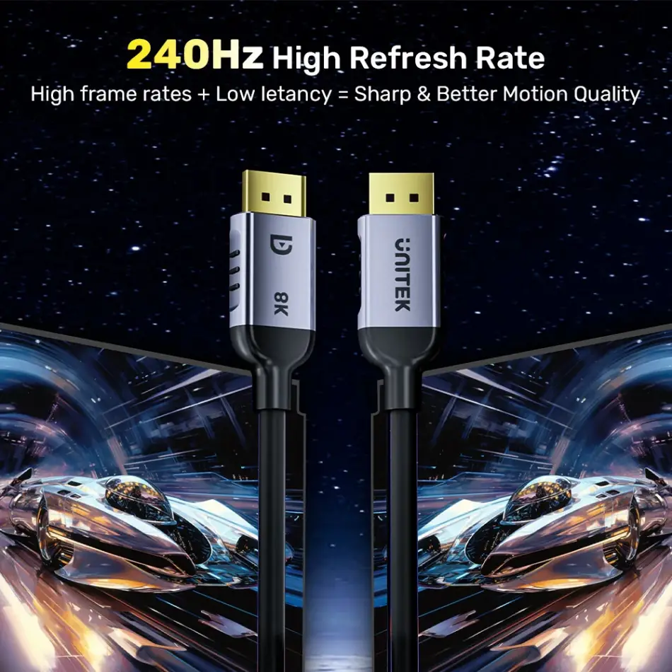 UNITEK 8K DISPLAYPORT 1.4 KABLO 1M (C1628GY01-1M)