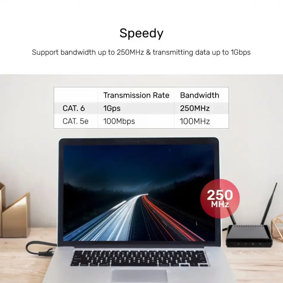 Unıtek Cat6 Patch Kablo 10mt Flat (c1813gbk)