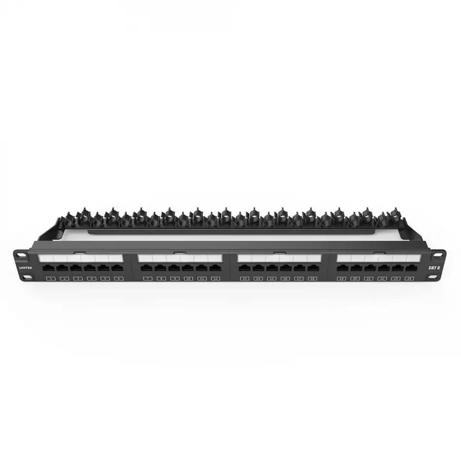 Unıtek Cat6 Utp 24 Port Rj45 Patch Panel (t003a)