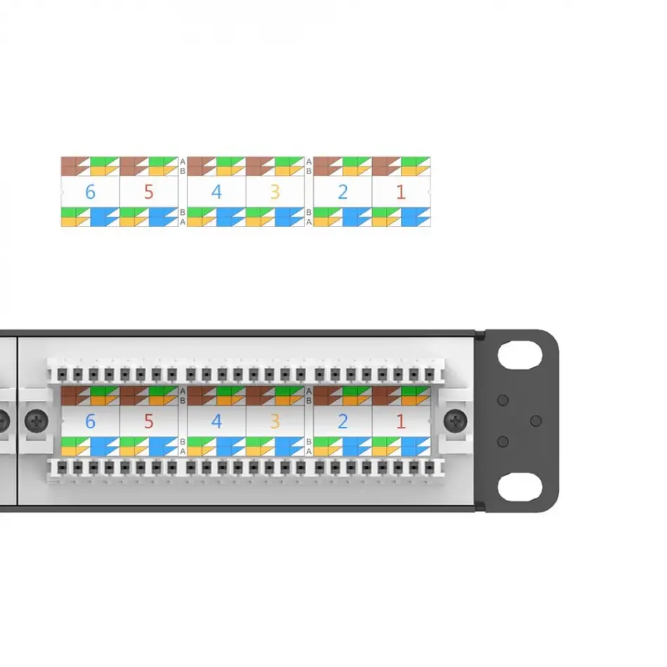 Unıtek Cat6 Utp 24 Port Rj45 Patch Panel (t003a)