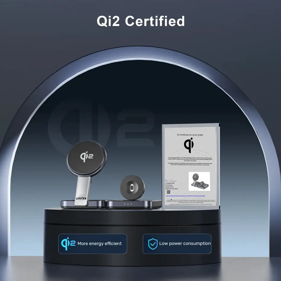 UNITEK QI2 3-IN-1 SARJ ISTASYONU (P1300AGY01)