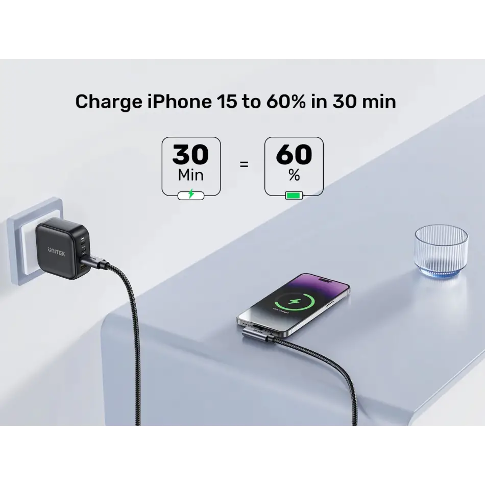 Unıtek Type-c Hızlı Şarj 90d 2mt 100w(c14123bk-2m)