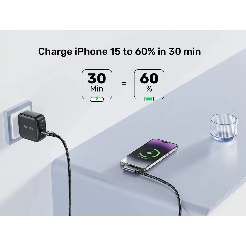 Unıtek Type-c Hızlı Şarj 90d 3mt 100w(c14123bk-3m)