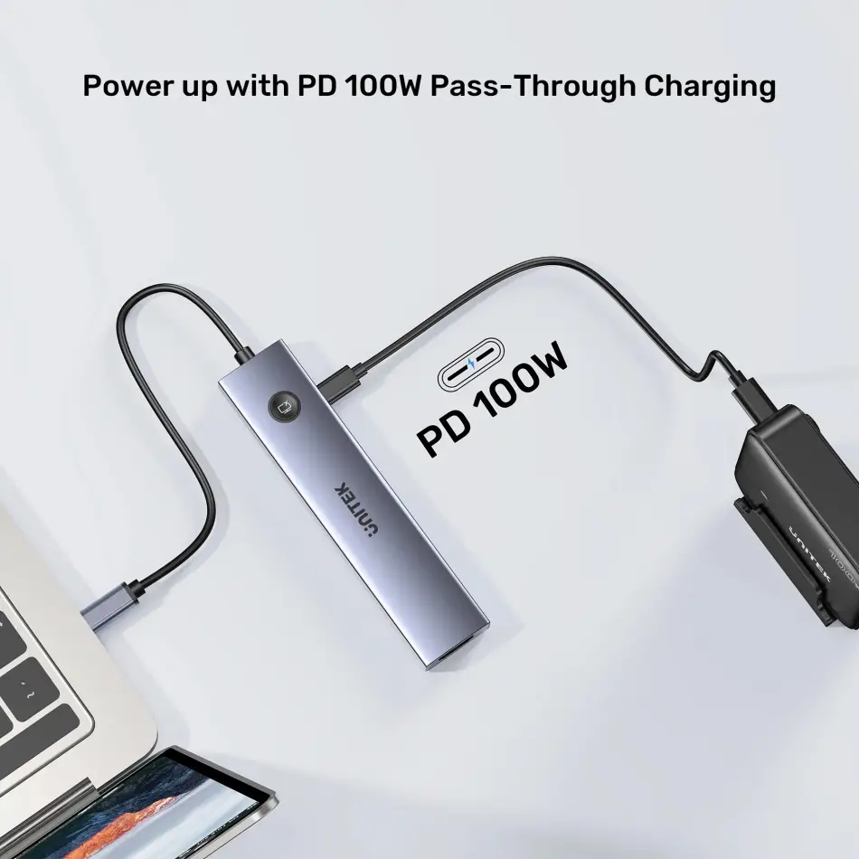 UNITEK UHUB S7 PRO 7 IN 1 5GBPS USB-C HUB (H1124AGY01)