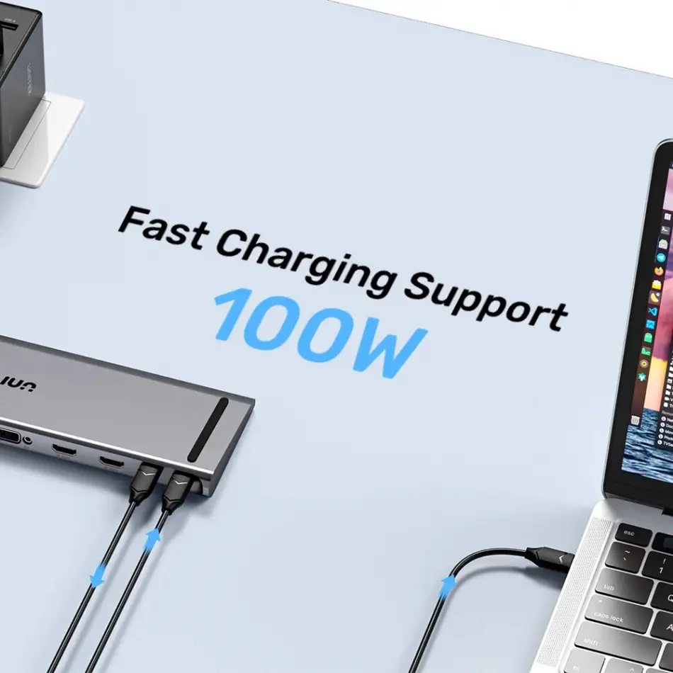 UNITEK UHUB11+ USB-C DISPLAYLINK 4K BAGLANTI ISTASYONU (D1147AGY01)
