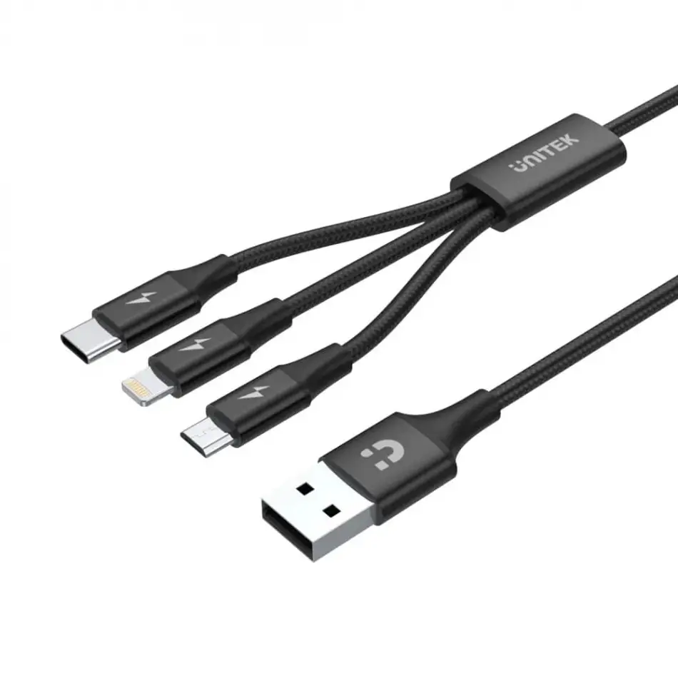 Unıtek Usb-a 3in1 Hızlı Şarj 1.2mt 2.4a (c14049bk)