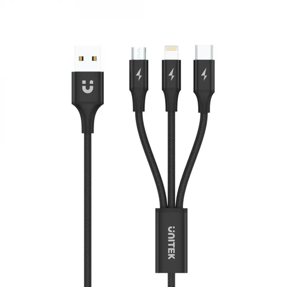 Unıtek Usb-a 3in1 Hızlı Şarj 1.2mt 2.4a (c14049bk)