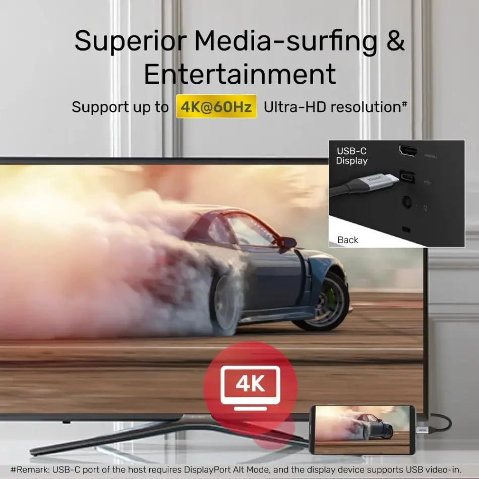 Unıtek Usb-c 3.2 Kablo 1mt 10gbps 4k (c14082abk)